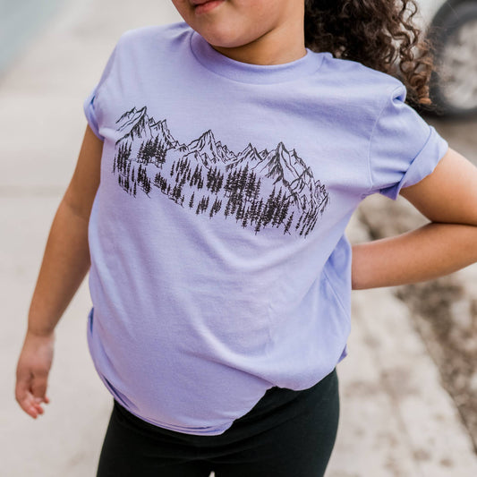 The Montana Scene - Kids Tee - Sketch - Lavender