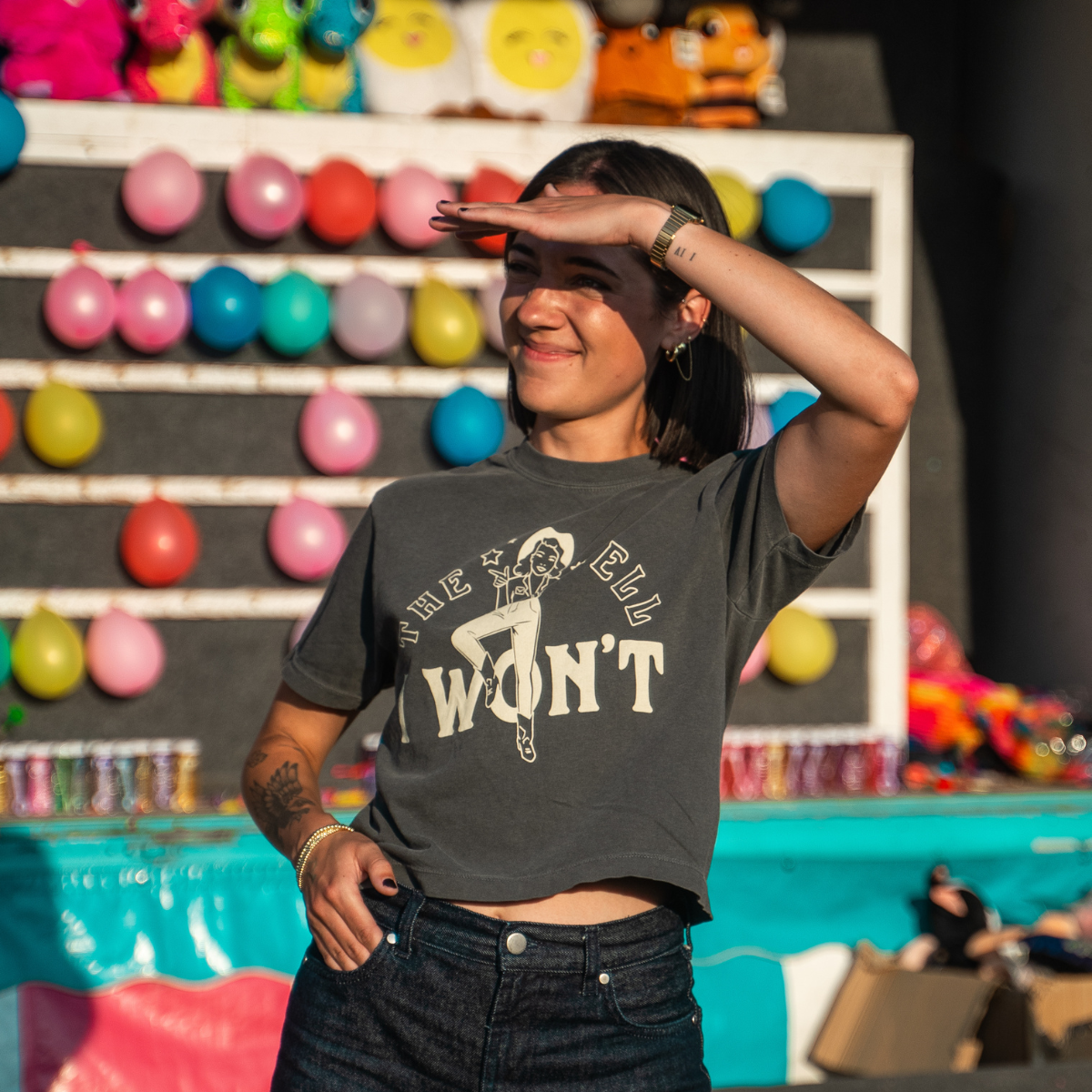 The Montana Scene - boxy tee - The Hell I won’t- pepper