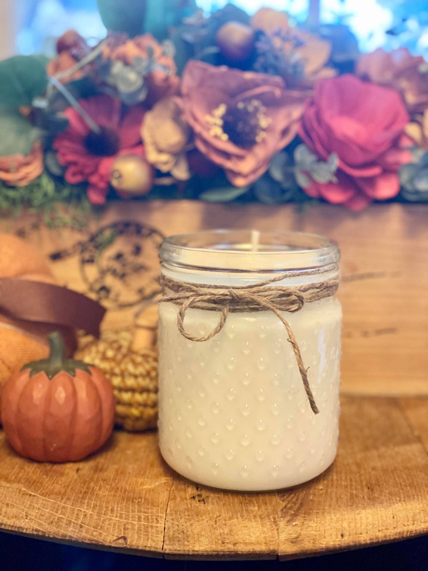 Montana Farmhouse Candles - CLEAR Hobnail Jar 24oz