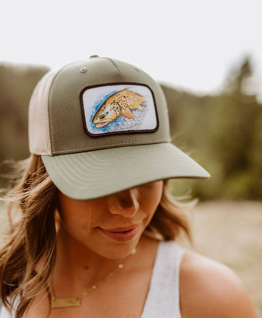 The Montana Scene - Hat - Fish Trucker Olive