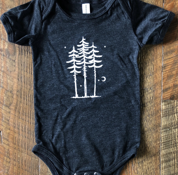 Made of Mountains - Infant - Onesie - Three Trees - Navy