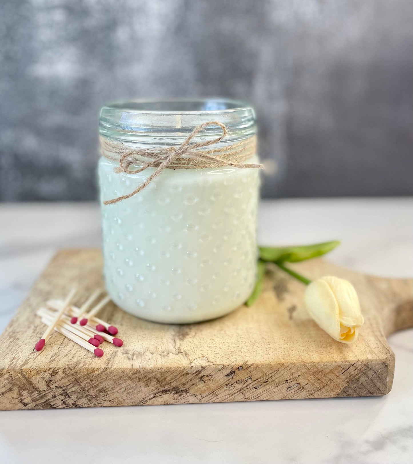 Montana Farmhouse Candles - CLEAR Hobnail Jar 24oz